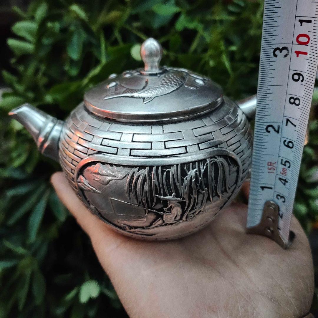 銅器 姜太公釣魚 徳利 急須 茶道具 工芸品 美術品 置物