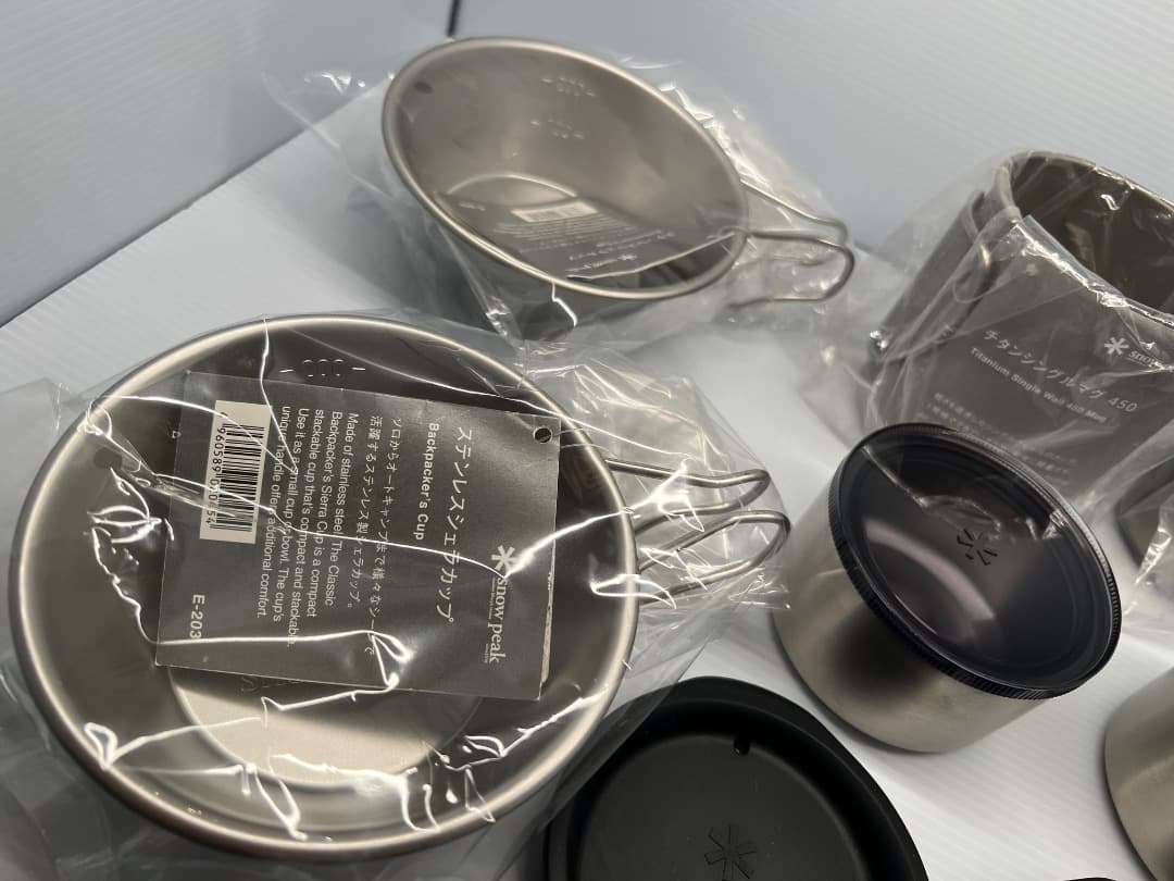 【未使用】スノーピークのマグカップ、シェラカップなどのセット