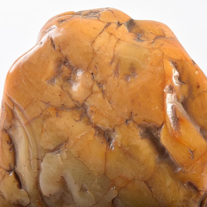 中国　篆刻　玉石田黄石彫刻　山水刻　印材　置物　Y　R8542