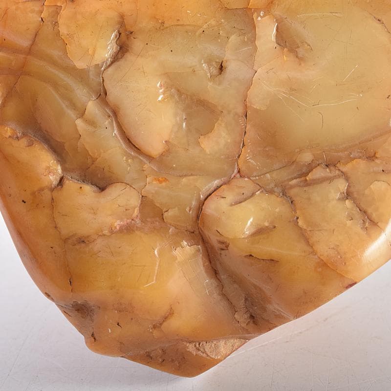 中国　篆刻　玉石田黄石彫刻　山水刻　印材　置物　Y　R8542