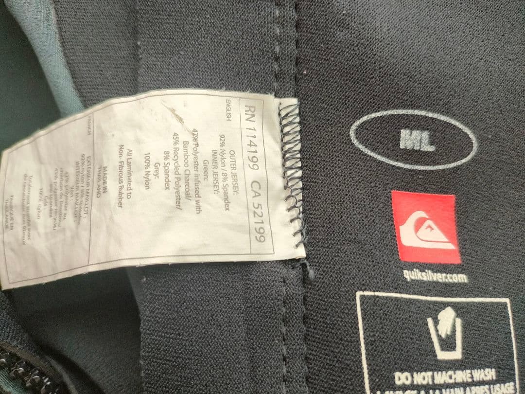 Quiksilver　スプリングウェットスーツ　MLサイズ