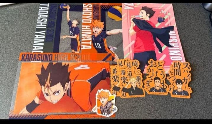 ハイキュー 烏野 影山 日向 月島 西谷 菅原 ステッカー ファイル 缶バ 特典