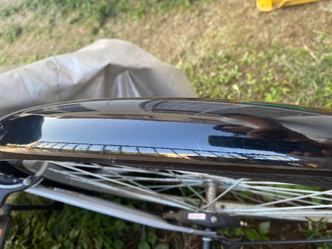 シティサイクル グレー バスケット付き