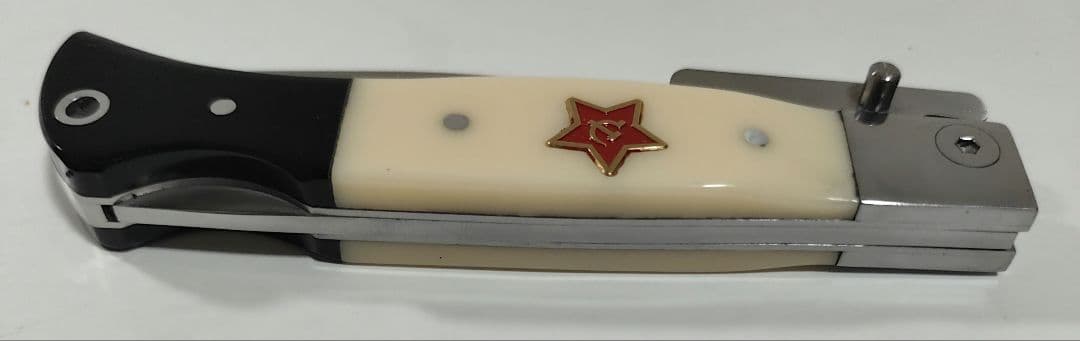 希少 ソビエト風 アウトドア用折りたたみナイフ ケース付き