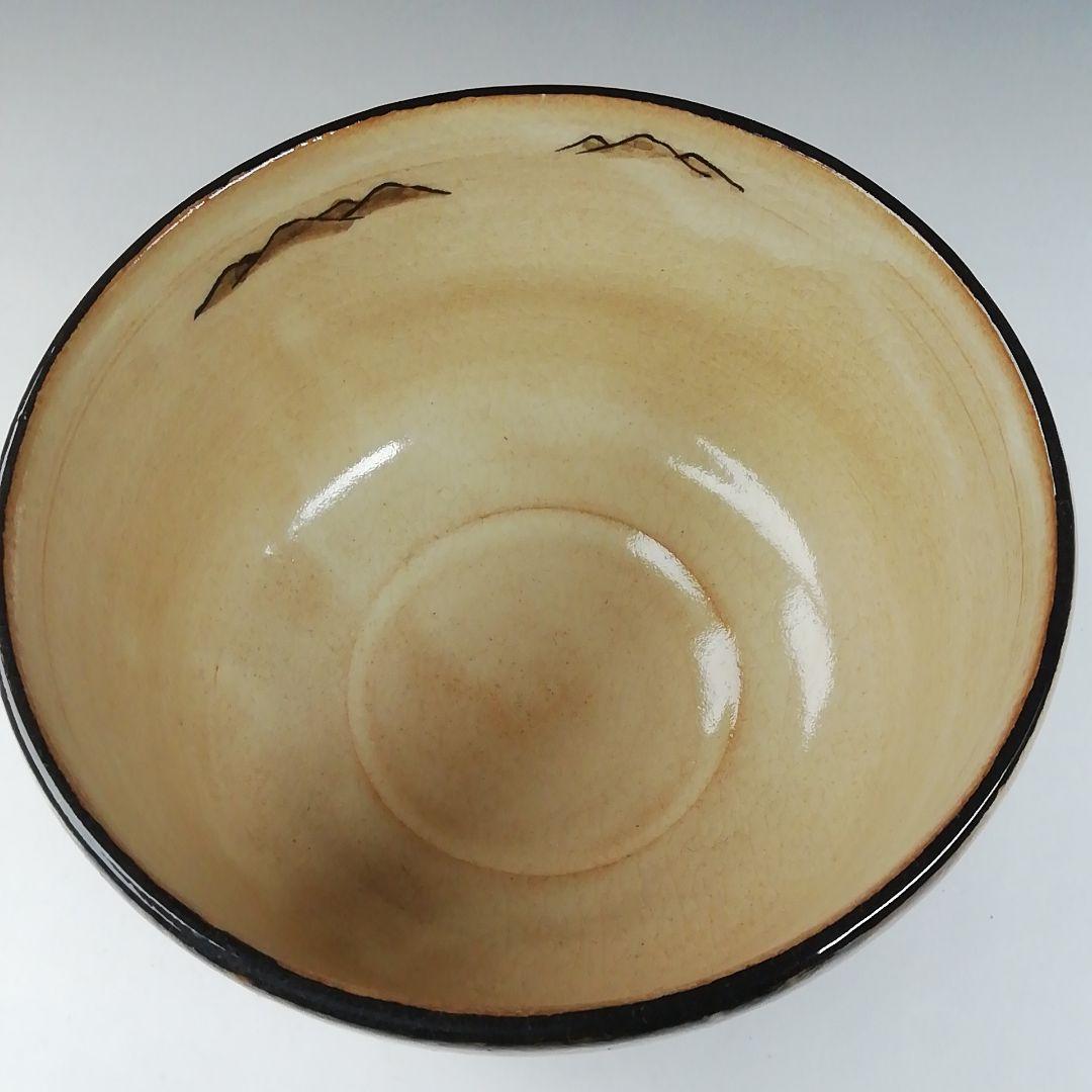 Ｔ７８０　茶碗　『熊野路』『紀州焼』『葵窯　寒川栖豊』　共箱　抹茶碗　茶道具