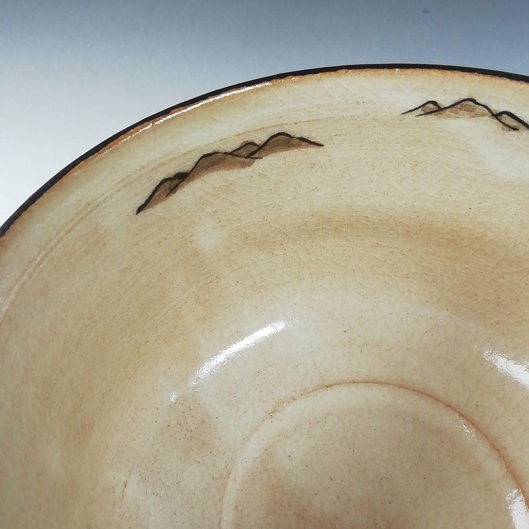 Ｔ７８０　茶碗　『熊野路』『紀州焼』『葵窯　寒川栖豊』　共箱　抹茶碗　茶道具