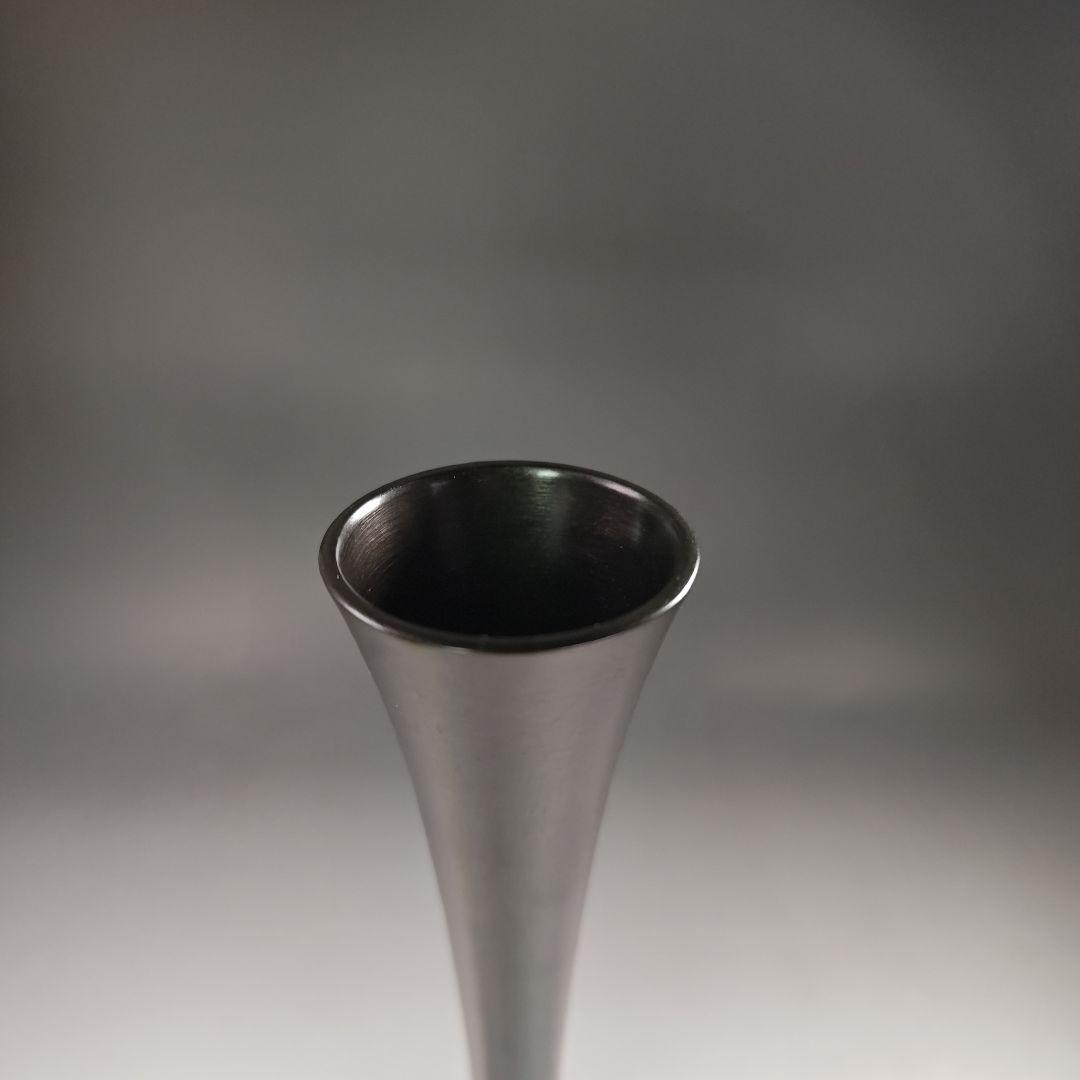 ウ217 花瓶『能作一佳作』『唐銅　把綿　花入　共箱』花器　茶道具