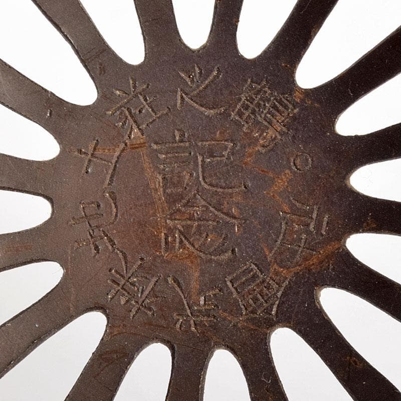 古銅　銀象嵌雲鶴文　三足蓋爐　香炉　唐木台・時代箱付　R　R4959