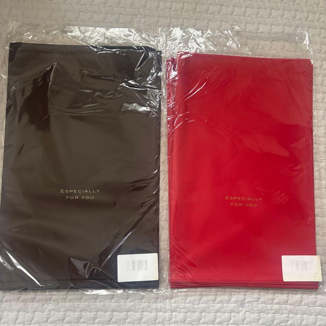 ギフト袋 ラッピング袋　赤&茶　レッド&ブラウン 新品6袋➕開封済み2袋