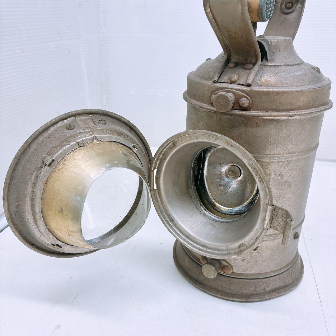 古い 鉄道用 カンテラ 合図灯 ランタン 金属製 レンズ付き 手持ち式 照明