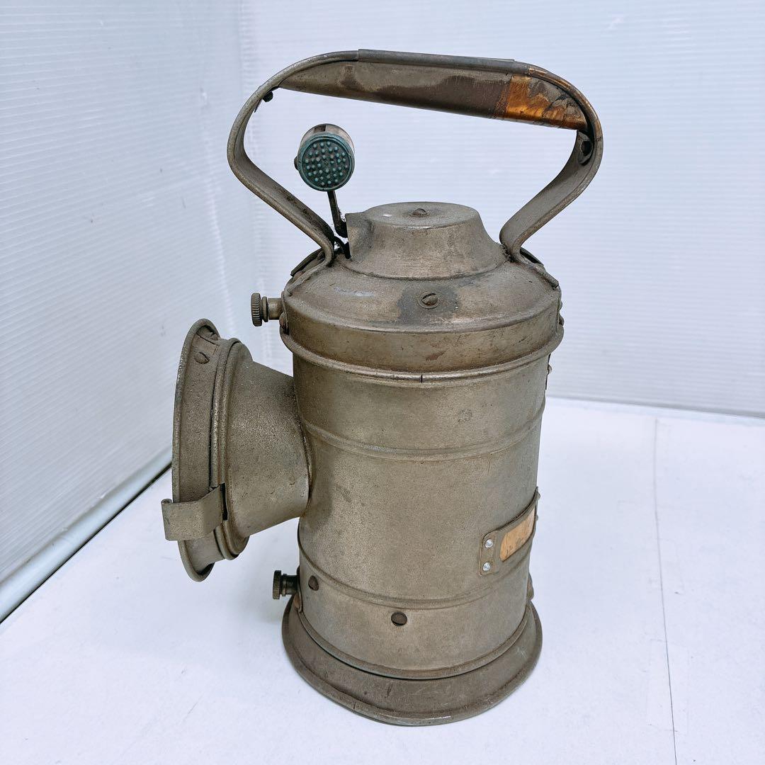 古い 鉄道用 カンテラ 合図灯 ランタン 金属製 レンズ付き 手持ち式 照明