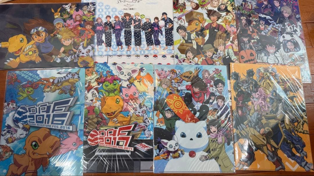 お台場メモリアル追加　デジモンアドベンチャー　非売品　色紙クリアファイルポスカ