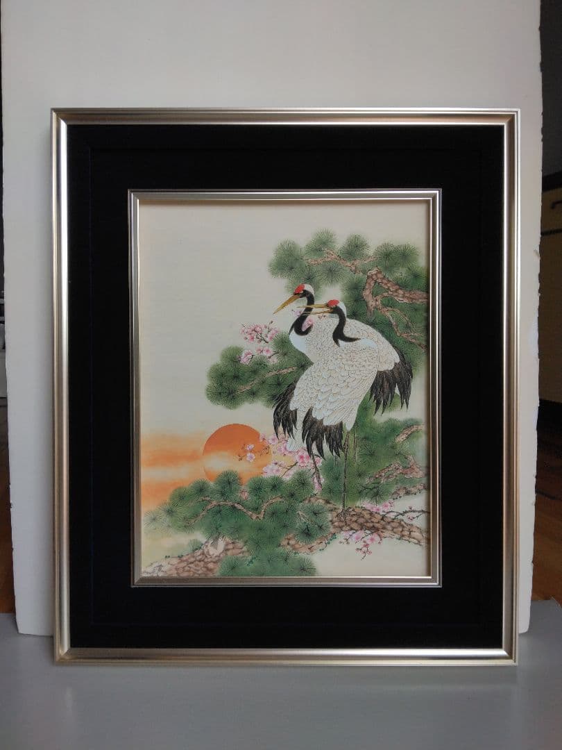 松鶴長春　水墨画