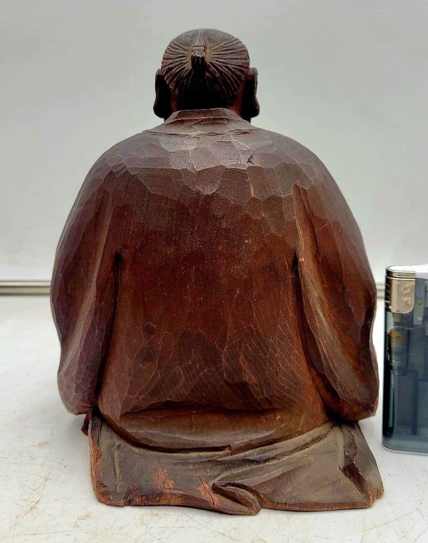 時代物　木彫　人物像　欠け有り