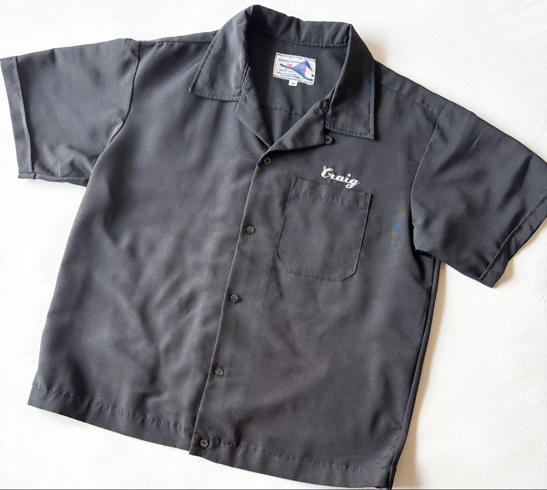 USA製 ヴィンテージ ボーリングシャツ 刺繍 ワークシャツ