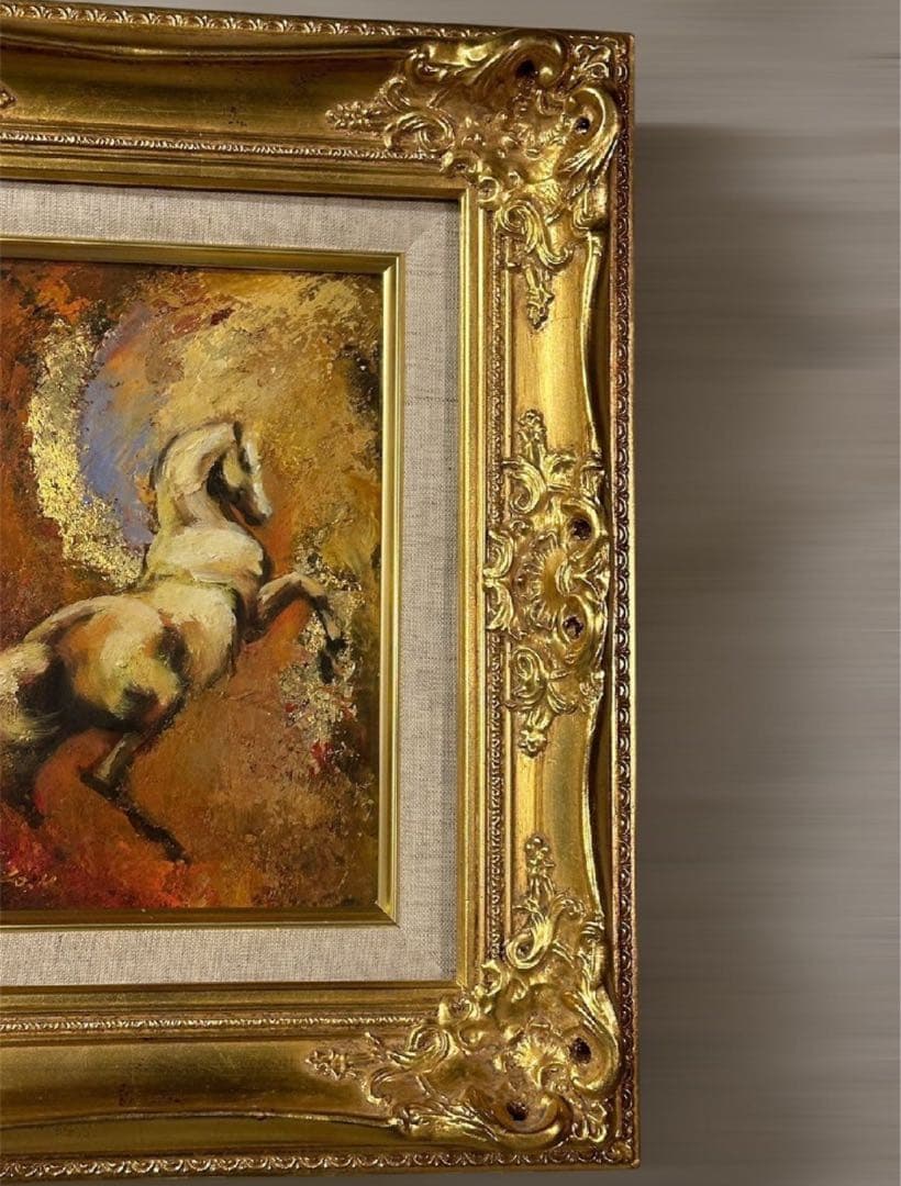 ⭐️【僕はラッコ】三浦　裕子 作『 覇 』油絵 馬　原画　定価20万