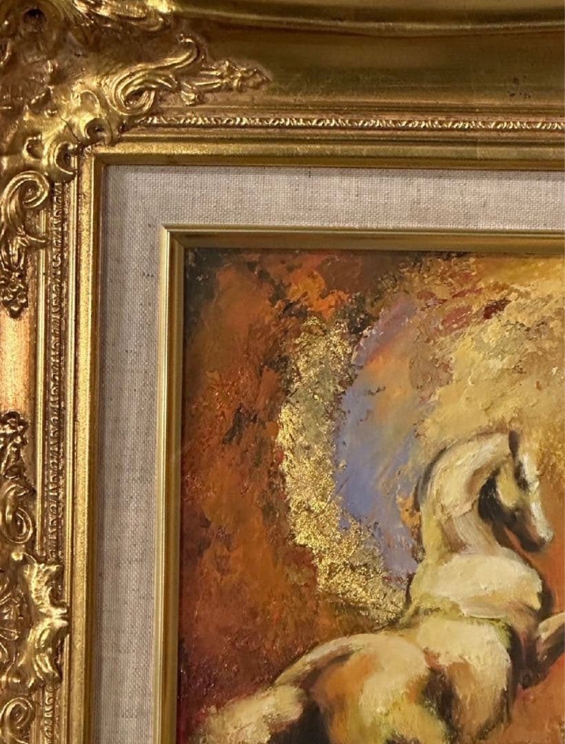 ⭐️【僕はラッコ】三浦　裕子 作『 覇 』油絵 馬　原画　定価20万