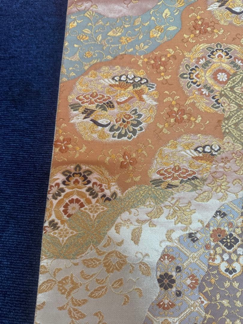 2658袋帯 古代彫金紋 西陣織 金糸　高級上質上品　約440cm 未使用