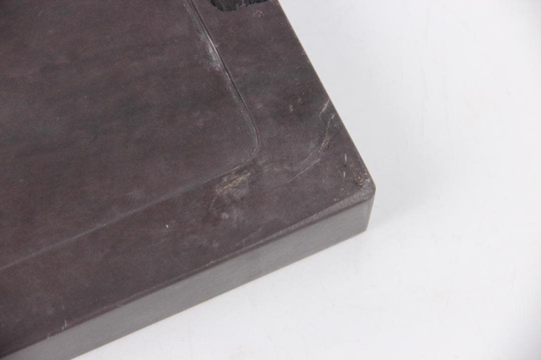 古端渓硯　雲龍硯　書道具　文房四寶　中国硯石　昭和題詩銘箱入 Eo21-29