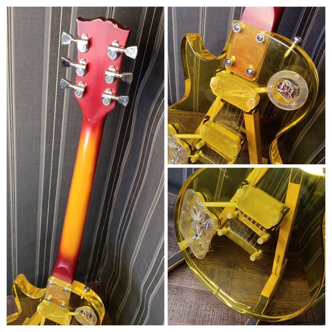 改造ギター GRECO レスポール CUSTOM カスタム クリア アクリル