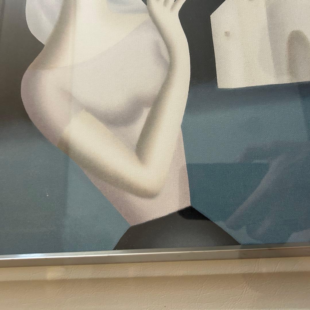 久下塚青蘭 油絵 女性 城 美術品 絵 アート レア 高級 東郷青児 ビンテージ