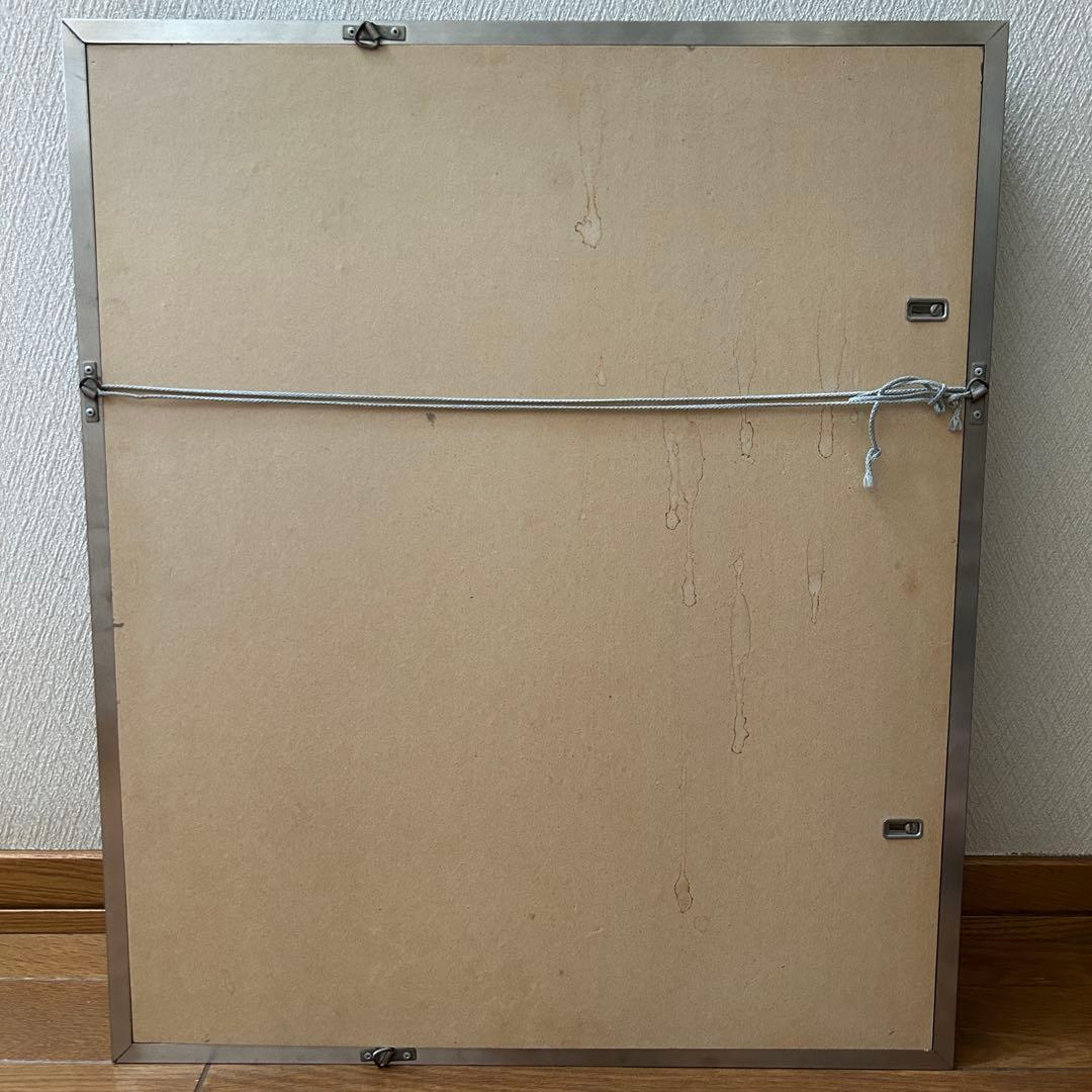 久下塚青蘭 油絵 女性 城 美術品 絵 アート レア 高級 東郷青児 ビンテージ