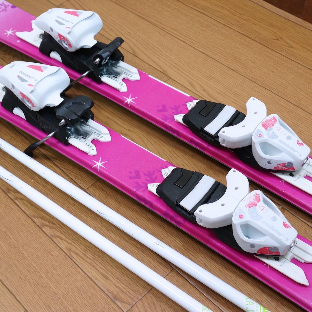 メンテ済 130cm 靴23cm ELAN カービングスキーセット