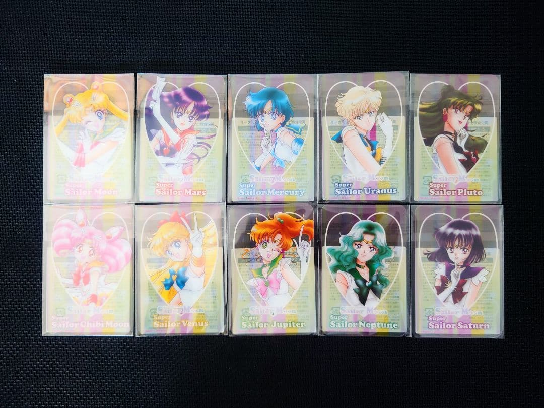 ☆全10種コンプ☆セーラームーン 明治 コラボ クリアカード 外箱全5種付