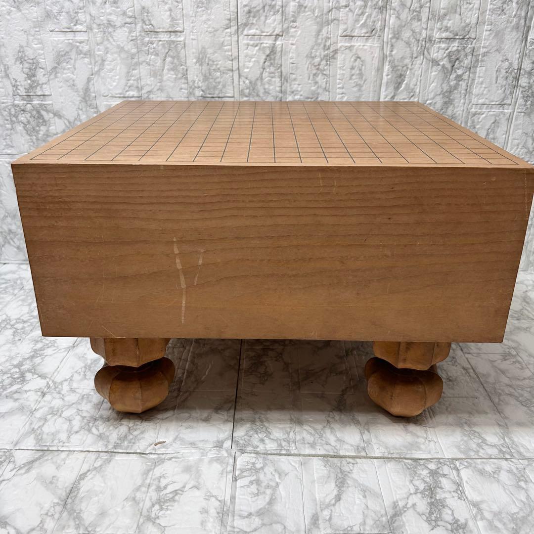 【美品】囲碁盤 天地柾目 5.6寸 脚付き へそ有 極厚 高級 碁石 ハマグリ