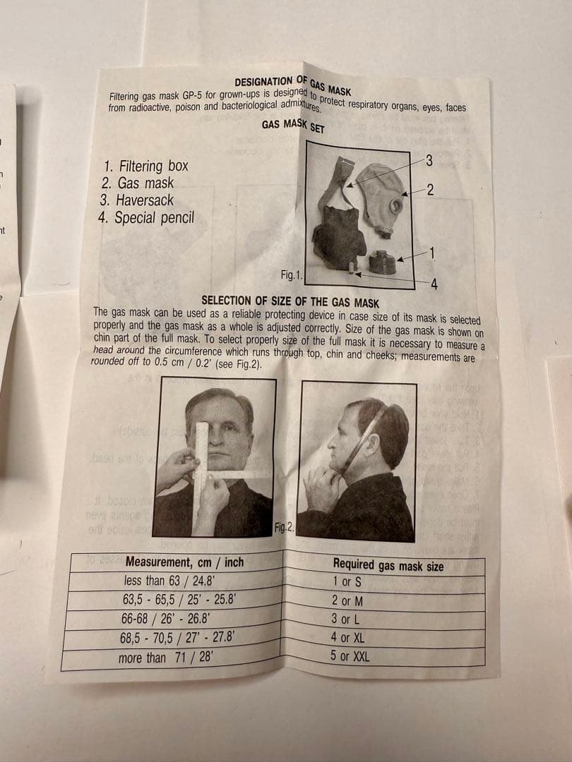 Evistar ガスマスク GP-5 XL 未使用 希少モデル