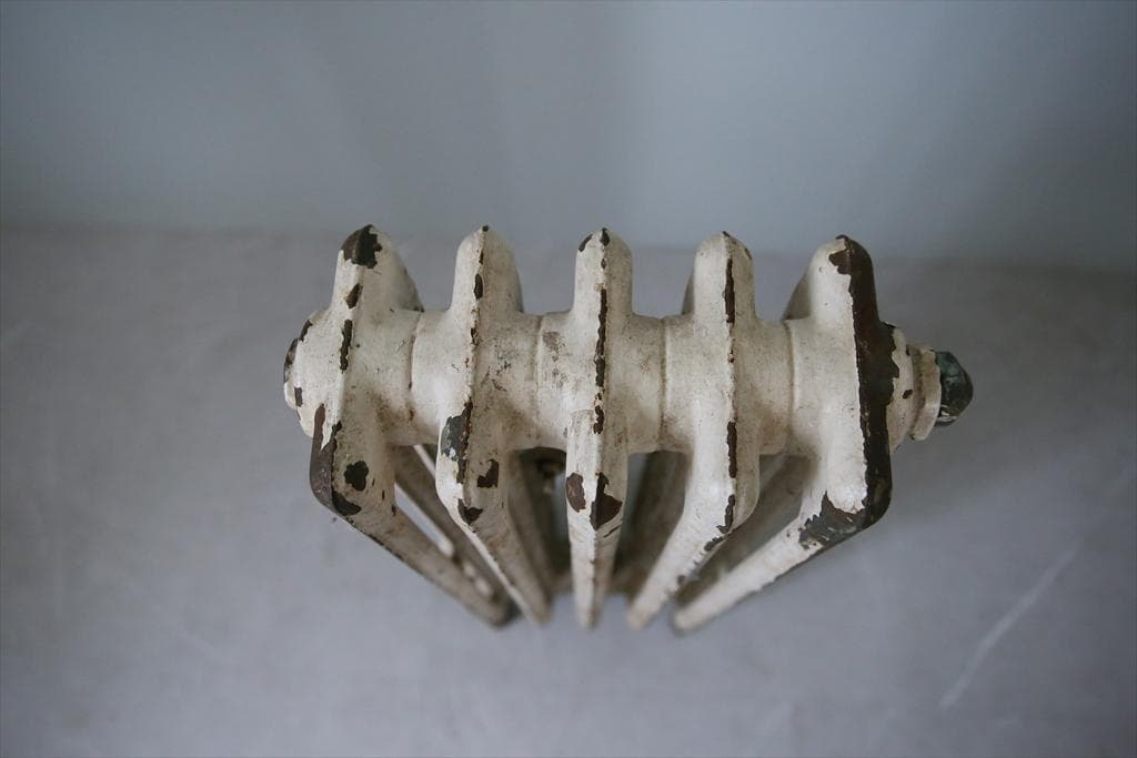 フランスアンティーク鉄製5連ラジエター/暖房オブジェ/ディスプレイ(81-178