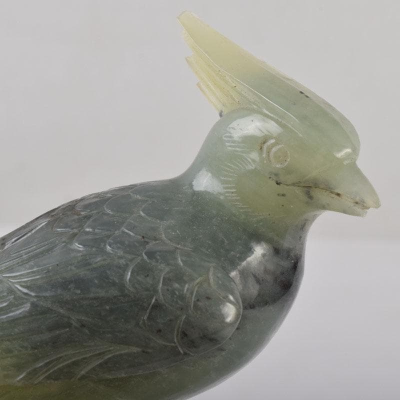中国　玉石彫刻　鳥　置物　C　8647