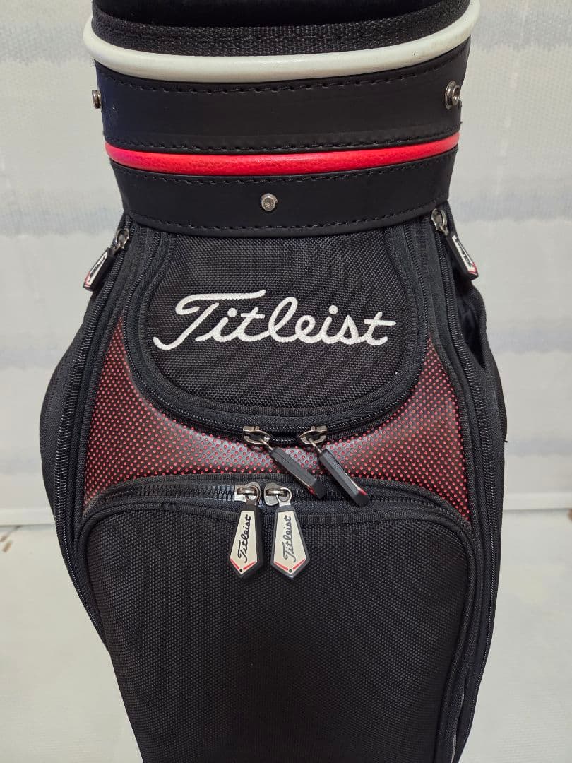 Titleist キャディバッグ 黒/赤/白