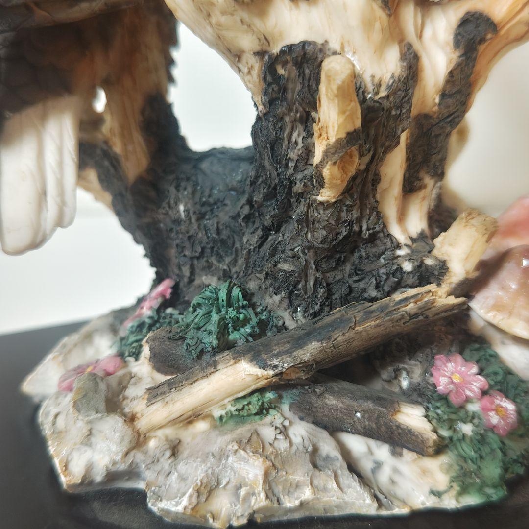 Bald Eagles フィギュリン 親子 ヒナ