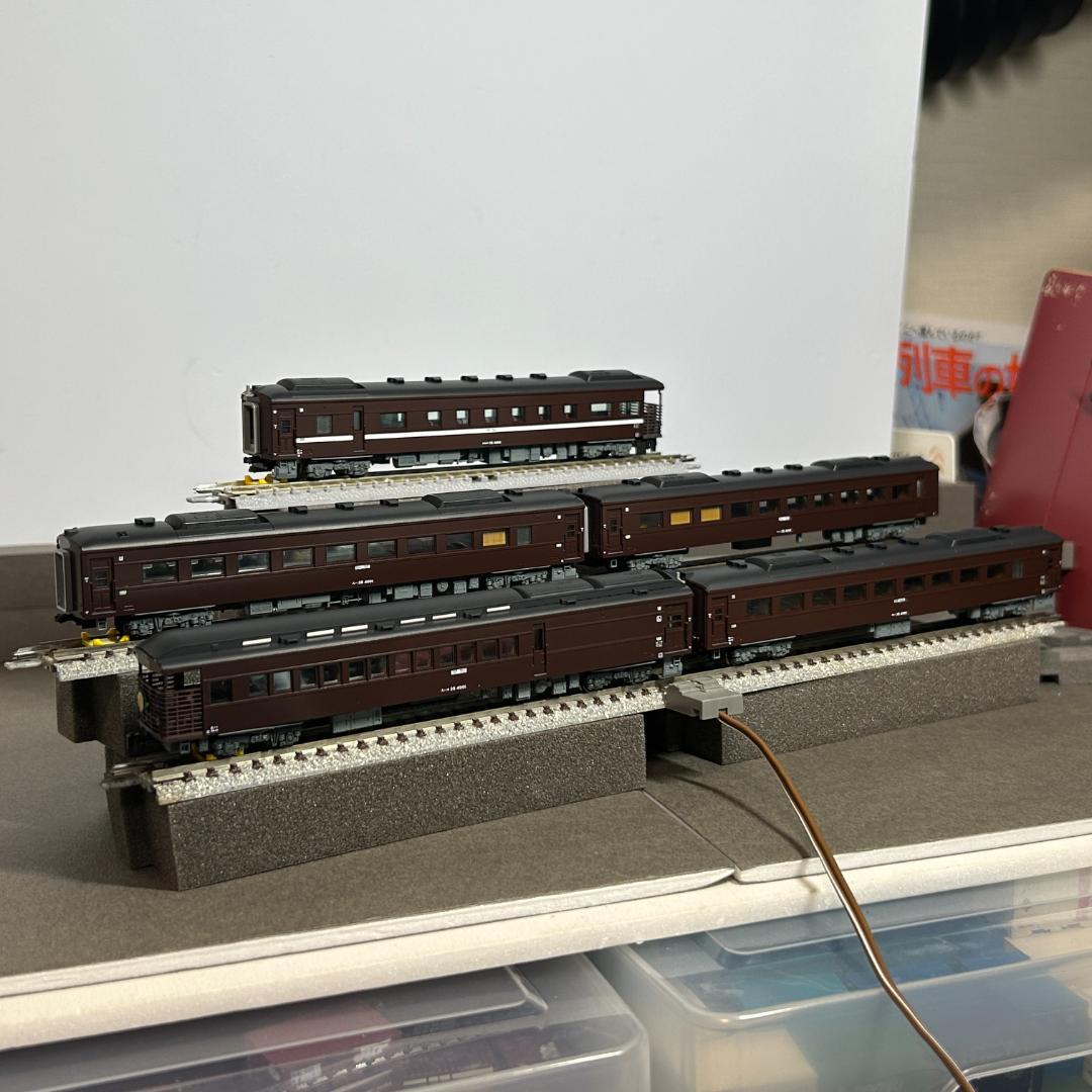 10-1499 D51 35系 やまぐち号 6両セット D51先頭カプラ改造品