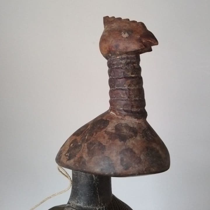 アフリカ　マリ共和国　仮面　お面　台座付き　アンティーク