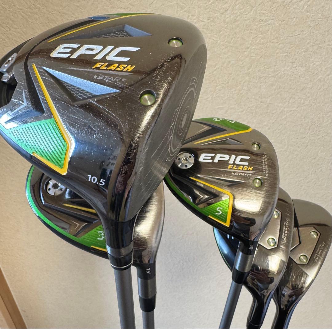 名器！　EPIC FLASH STAR 5本セット1w.3w.5w.4u.5u