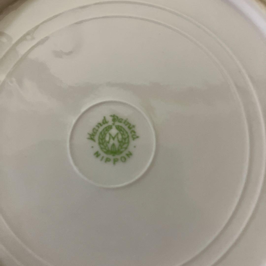 3. オールドノリタケ、M Nippon印　ボウル、ソーサー、スプーンのトリオ