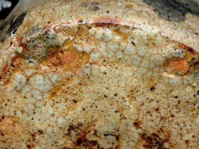 ♥時代　織部　大徳利　時代箱つき　花瓶　花器　古玩　中国　レトロ　アンティーク