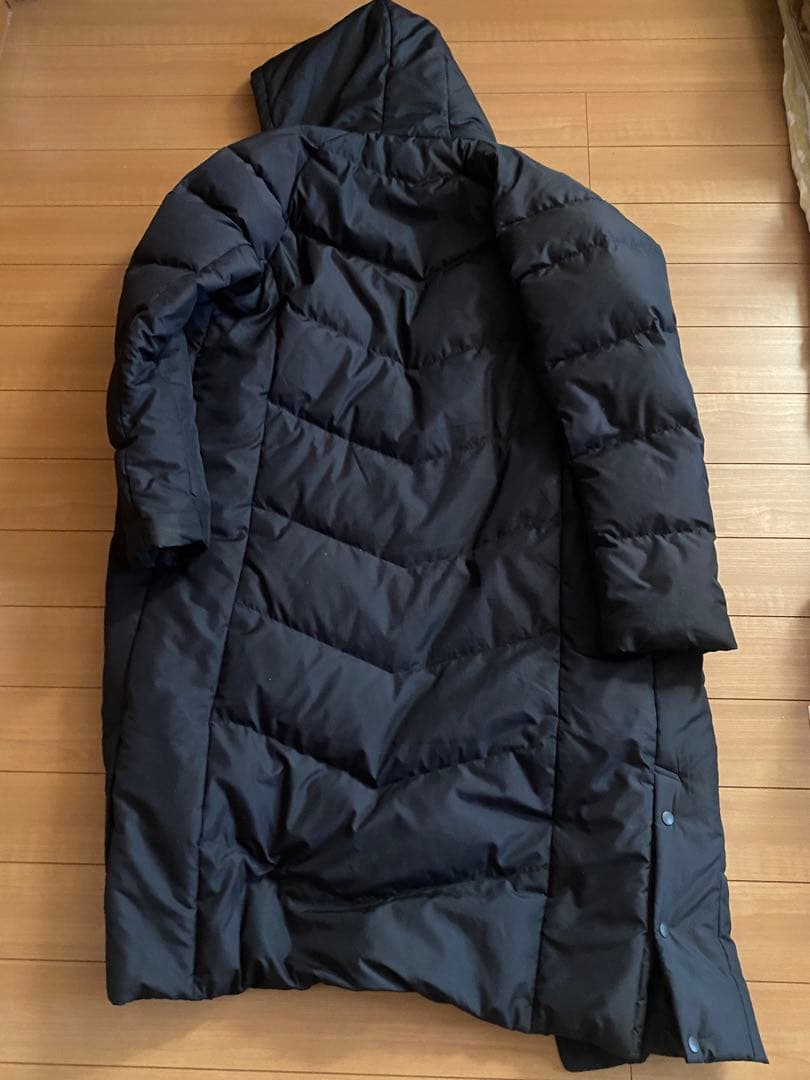 ミズノ　フード付きロングダウンベンチコートXLブラック レディース