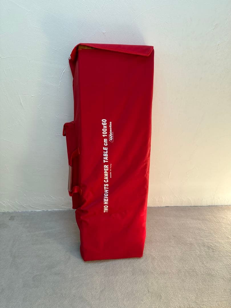 castelmerlino 2段階調整可能キャンプテーブル 赤