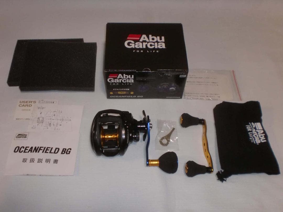 アブガルシア　オーシャンフィールドＢＧ【右巻き】　スペアハンドル付き　未使用新品