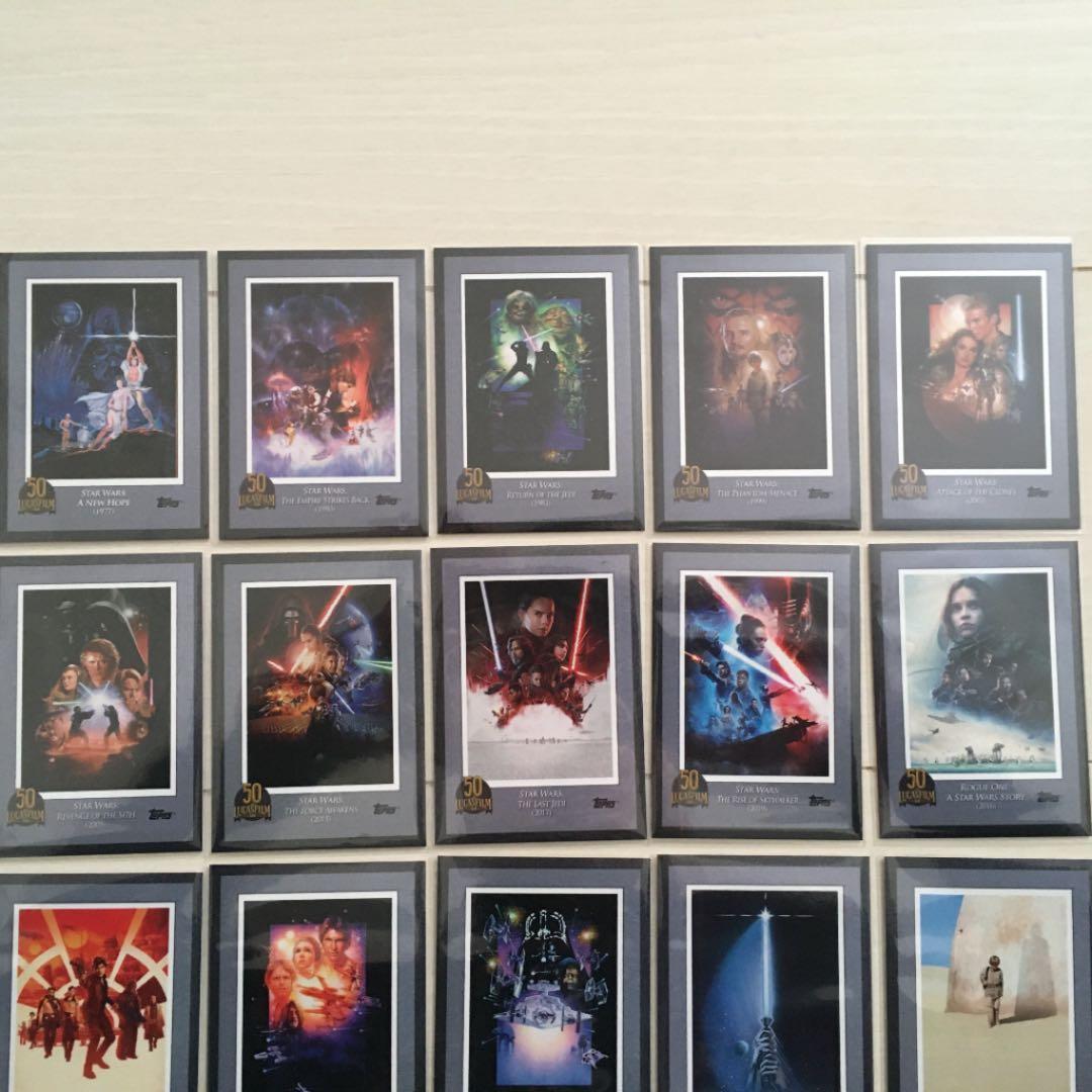 【25枚コンプリート】Star Wars 50周年記念カード topps