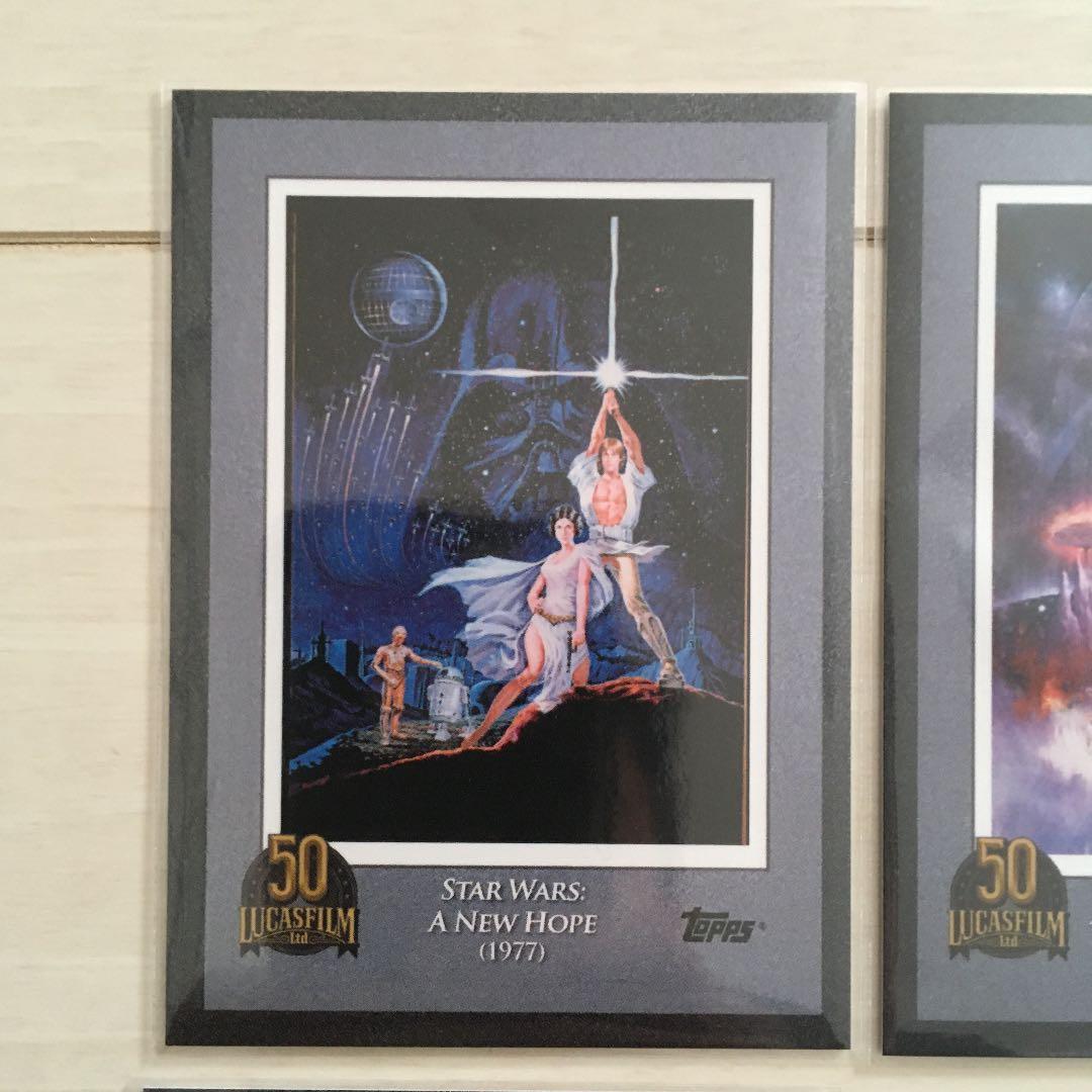 【25枚コンプリート】Star Wars 50周年記念カード topps