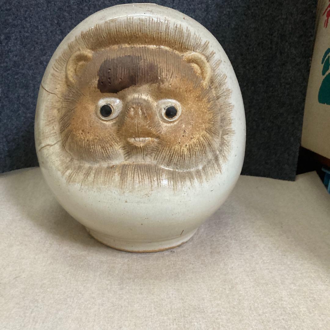 狸ダルマの貯金箱　陶器製 値下げ価格