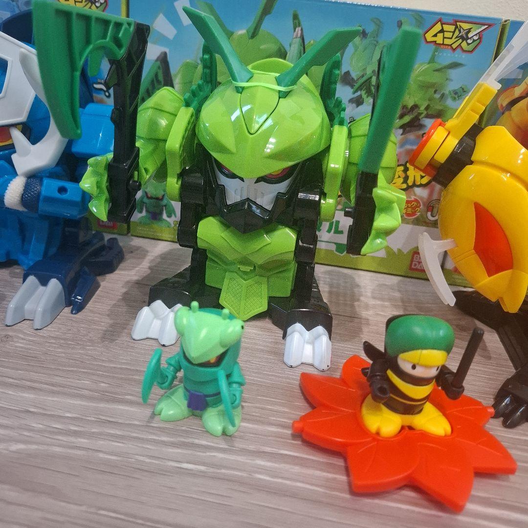 【レア】ムシ忍 クワガブジン カミキリマル ハチヤシャ オニヤンマニン 箱付