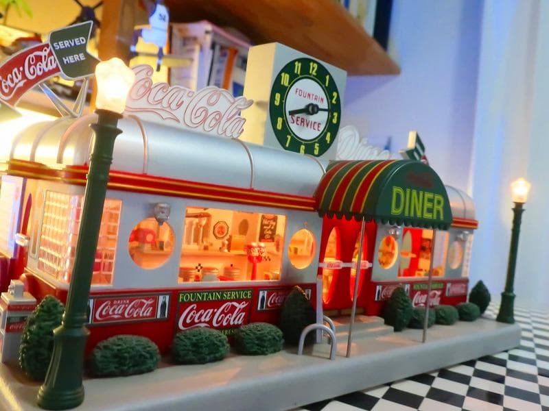 爆レア★絶版★コカコーラ ダンバリーミント アメリカンダイナー ジオラマクロック