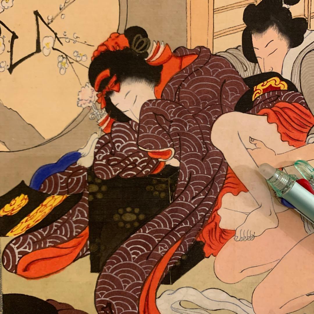 挂軸  春画 纸本