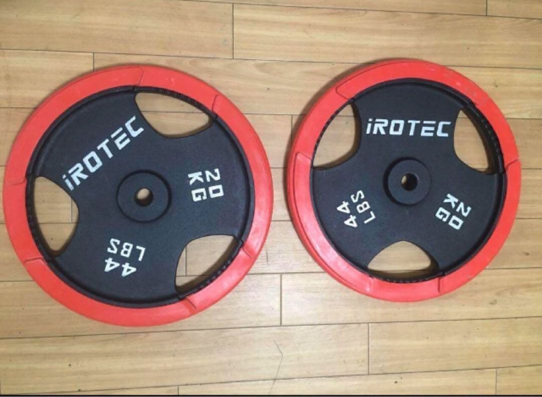 ② iROTEC ラバー　バーベル　プレート 20kg x 1 枚