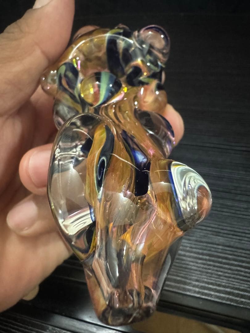 工芸品 Golden black lumpy garapai